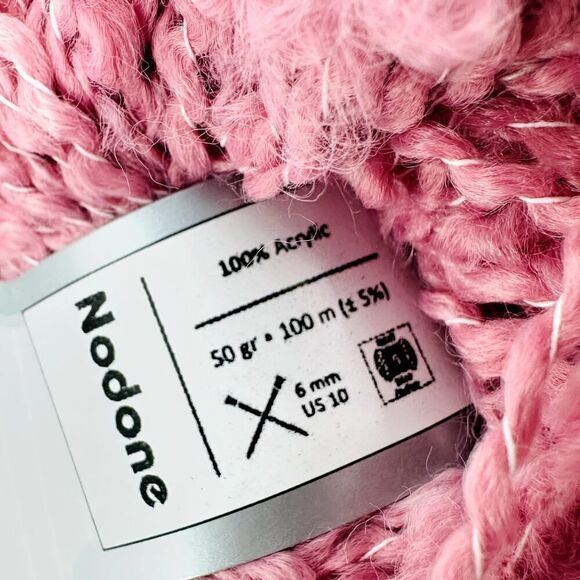 Ice Yarns NODONE PINK Mauve Bulky Textured Mixed Fiber 4 Ball Lot Acrylic - Picture 4 of 5